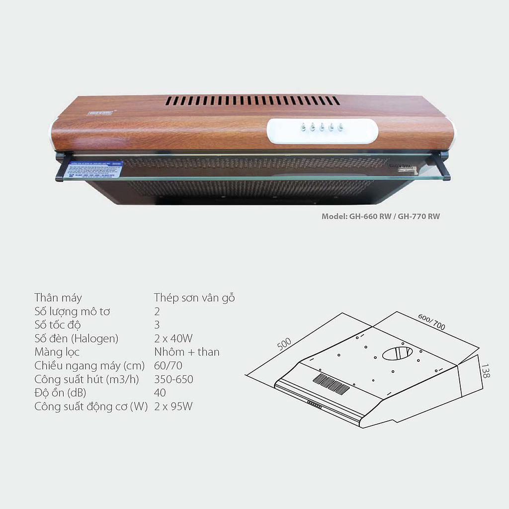Máy hút mùi Giovani GH-660 YW
