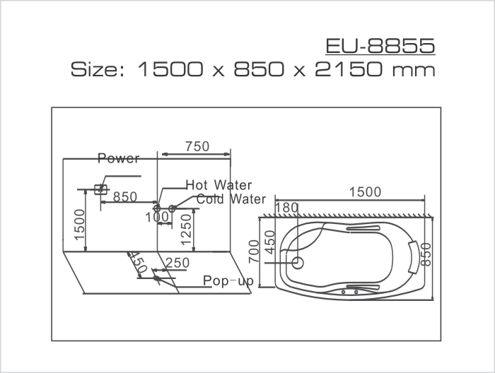 Bản vẽ phòng xông hơi giá rẻ Euroking EU-8855