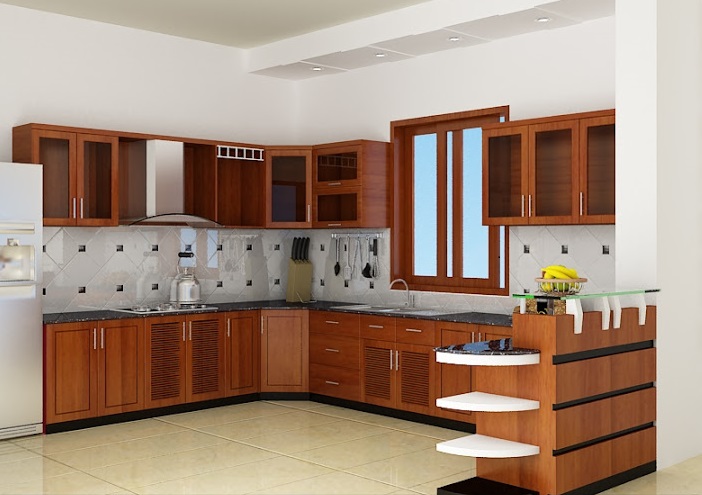 Báo giá tủ bếp gỗ xoan đào chữ G