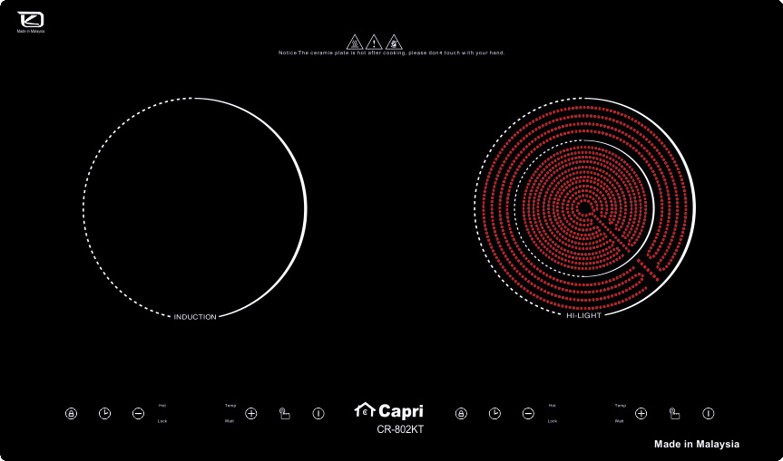Bếp điện từ capri CR-802KT