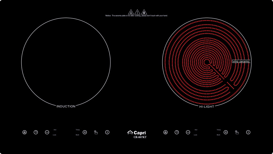 Bếp điện từ capri CR-807KT